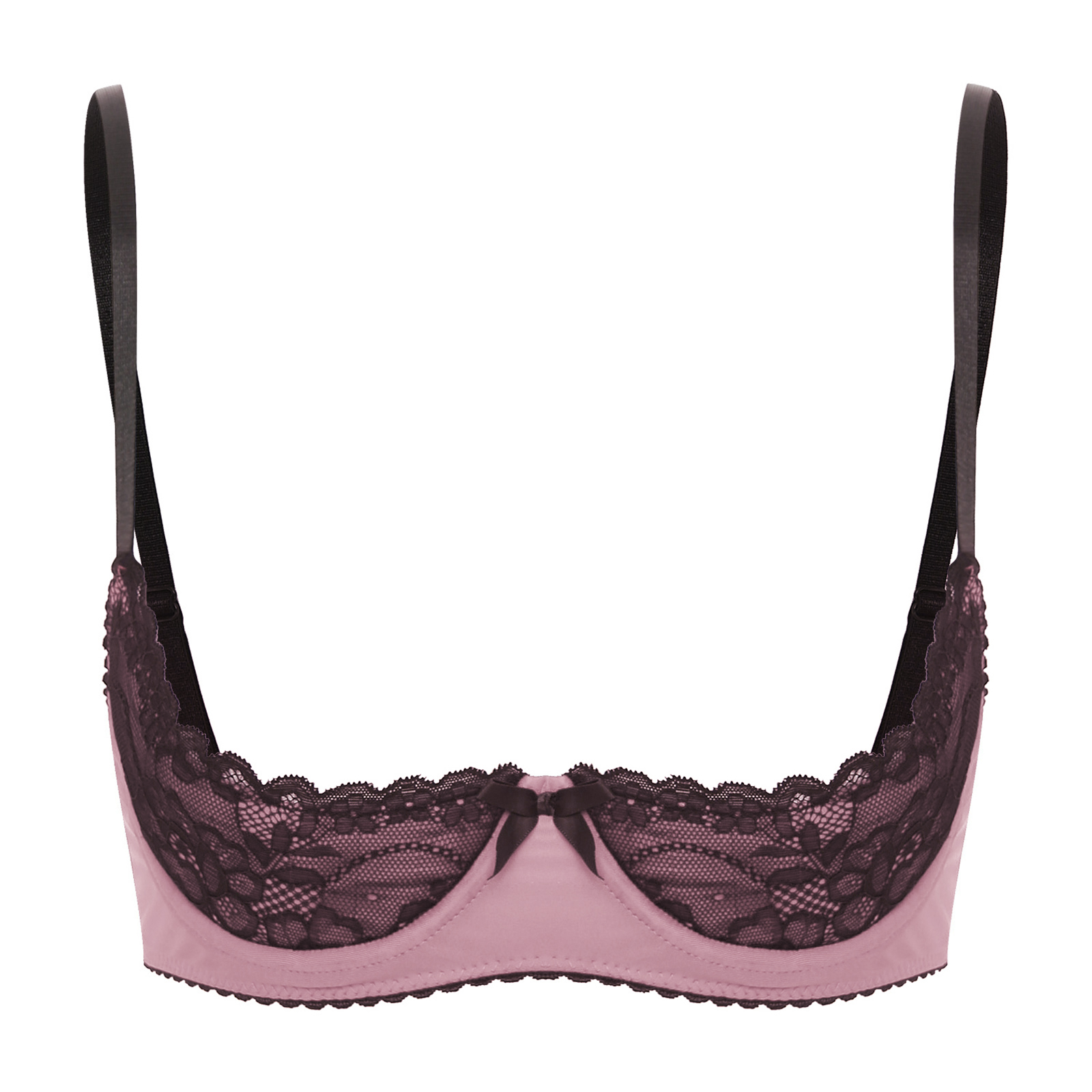 Underwire Bra Padded - ชุดชั้นในสตรีชุดว่ายน้ํา Underwire ครึ่งถ้วย Bra Tops บิกินี่ลูกไม้