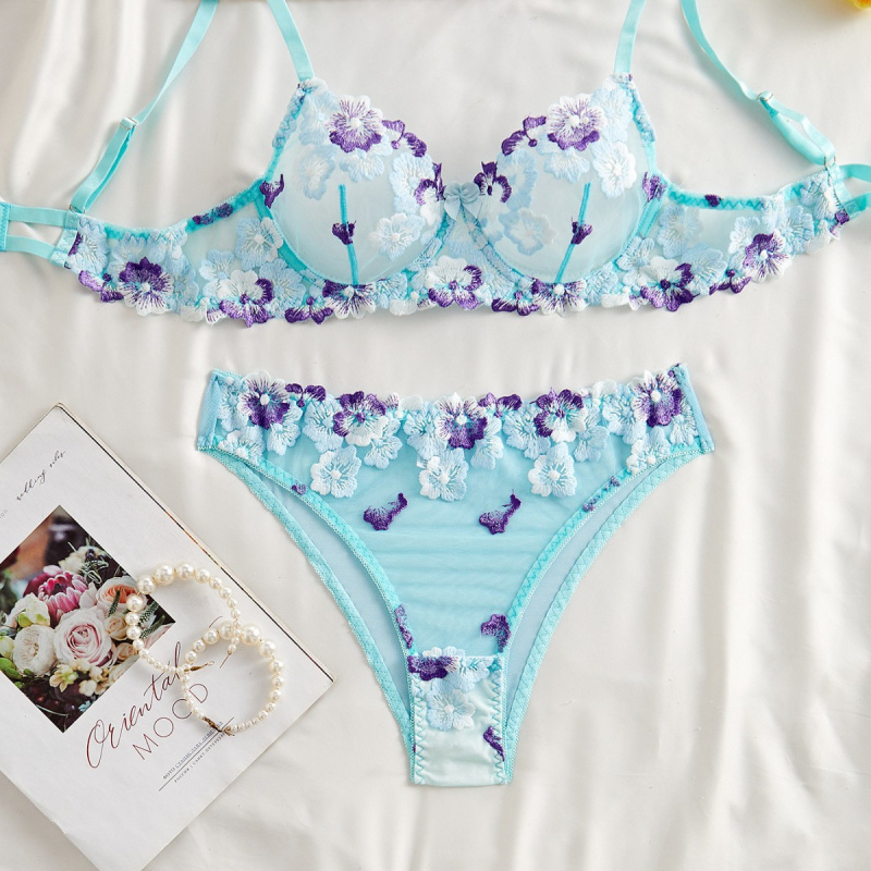 ชุดชั้นในบิกินี่พร้อมลูกไม้ปัก - Sheer Bra Lace บทวิจารณ์และราคา