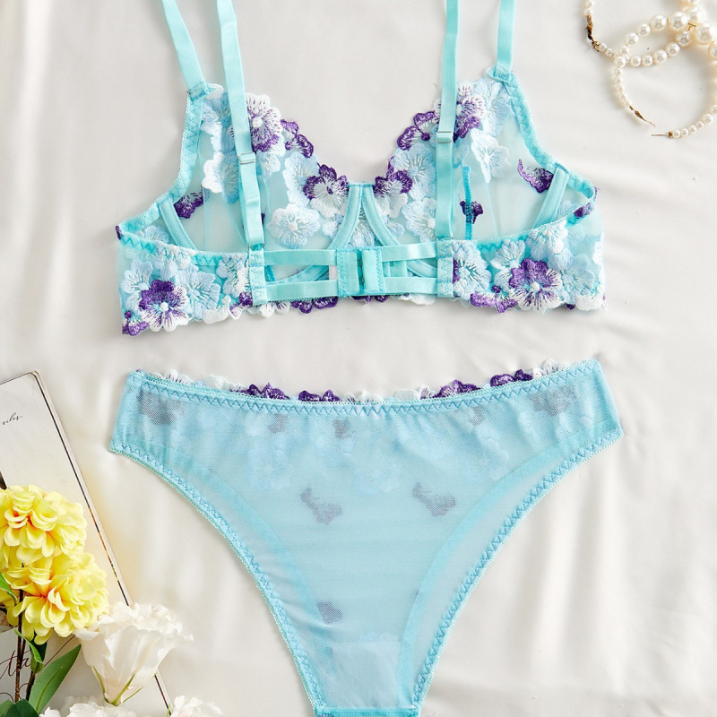 ชุดชั้นในบิกินี่พร้อมลูกไม้ปัก - Sheer Bra Lace บทวิจารณ์และราคา