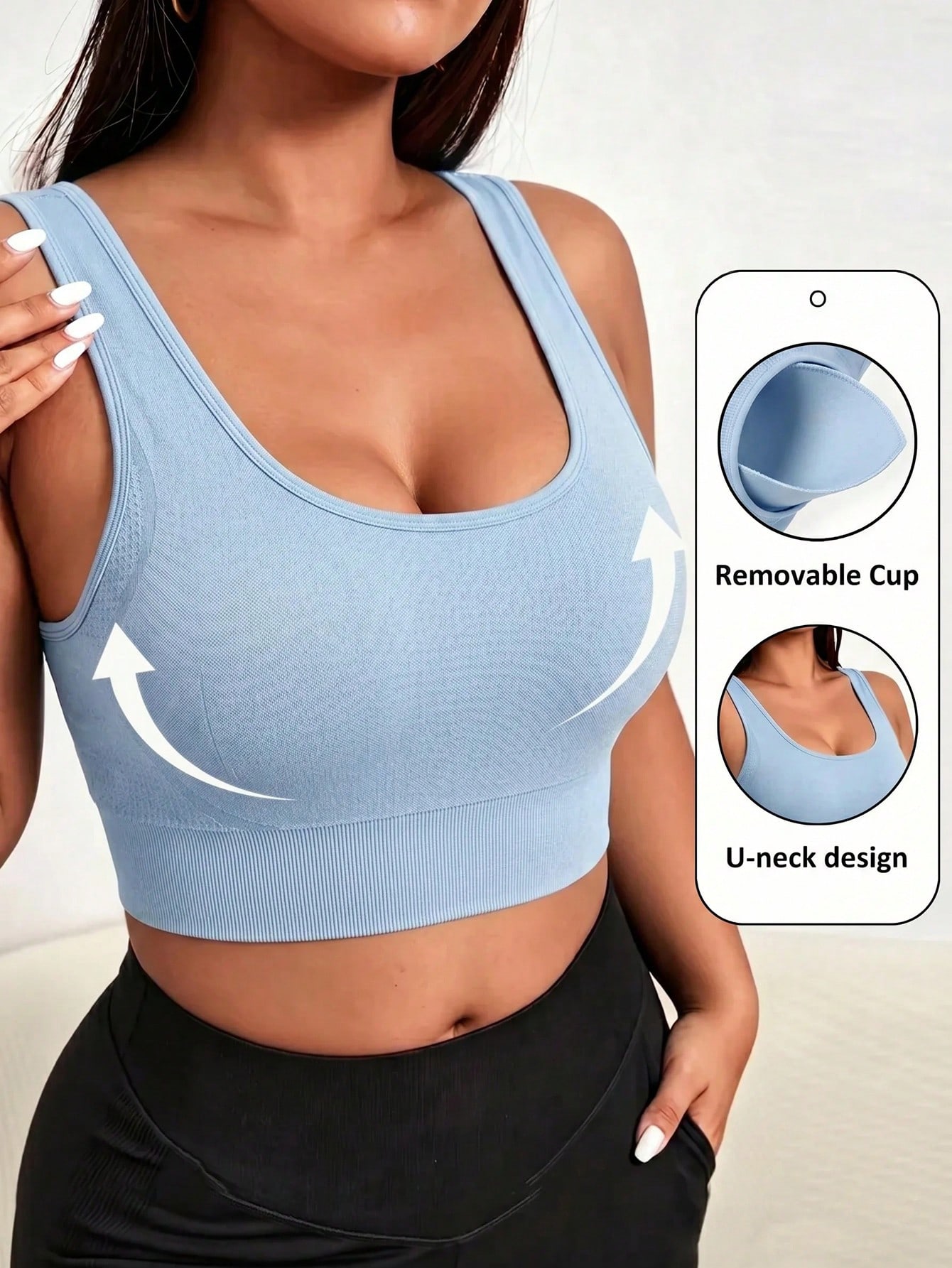 บราสปอร์ตไร้ตะเข็บสำหรับผู้หญิ - Sports Bra Racerback บทวิจารณ์และราคา